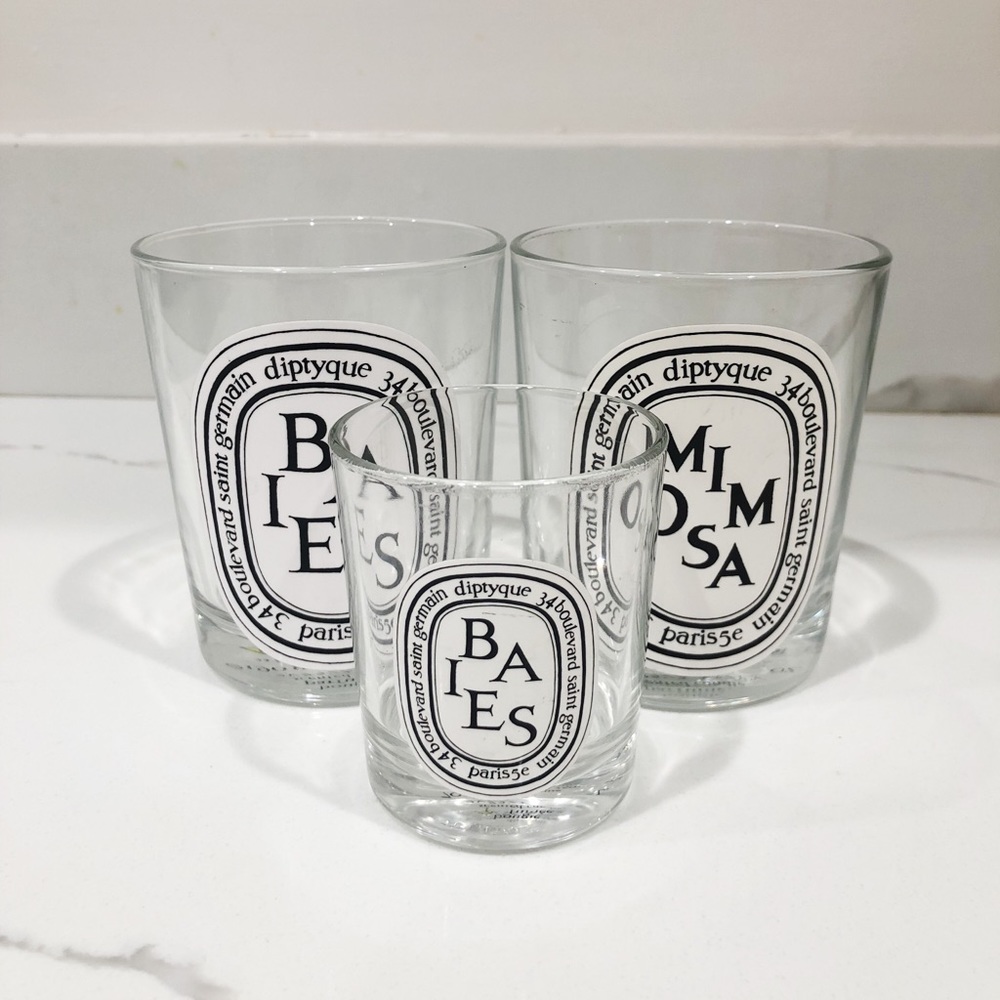 Diptyque Empty Candle Jars Set of 3
